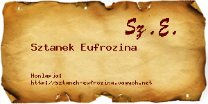 Sztanek Eufrozina névjegykártya
